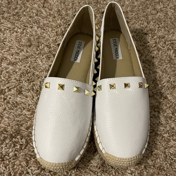 White Steve Madden Espadrille Flats - Picture 2 of 5